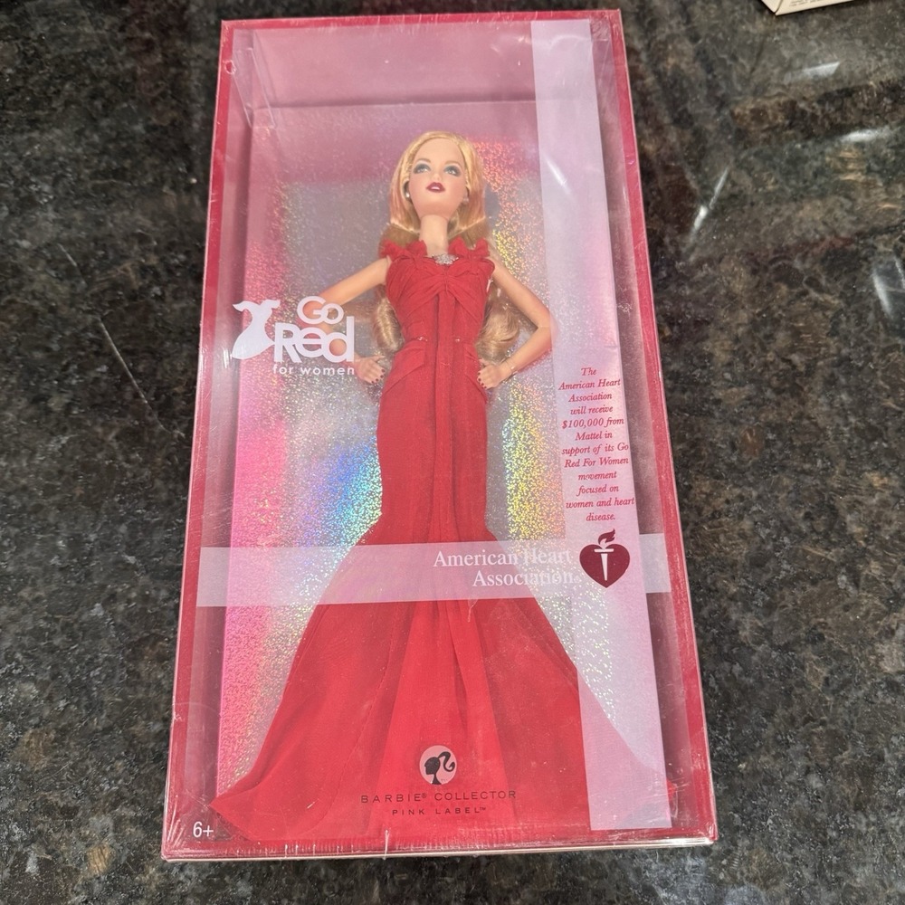 2007 Go Red for Women American Heart Association Barbie  NRFB Pink Label - K7957